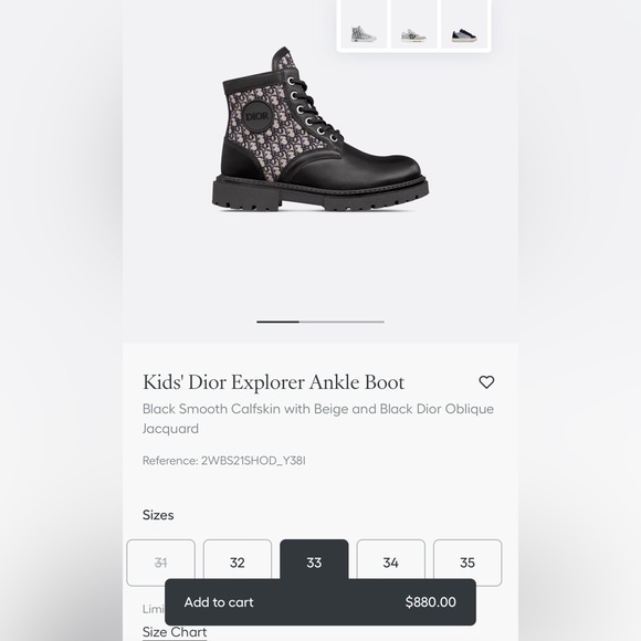Dior Black and White Combat Boots